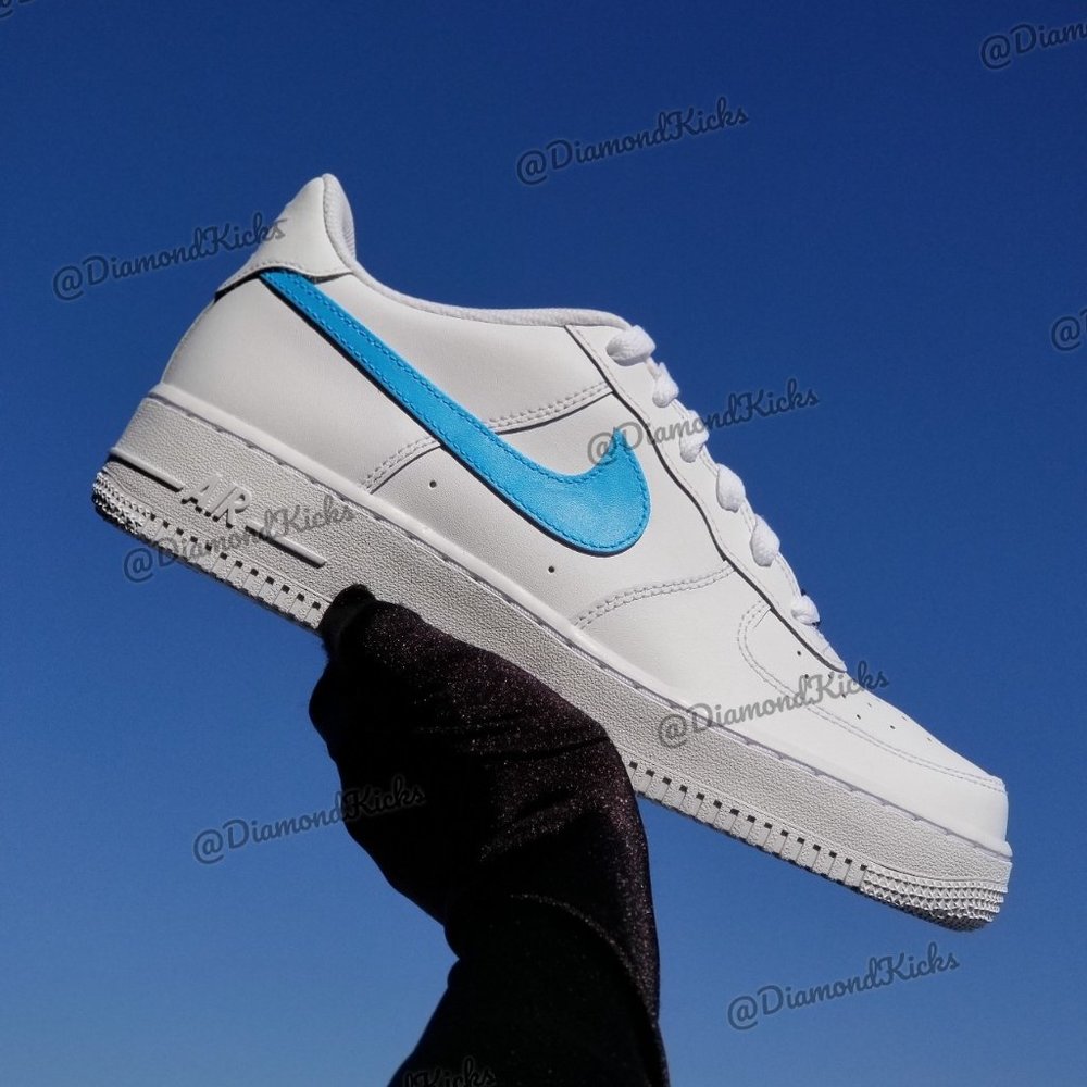 Custom Nike Air Force 1 Custom White Blue